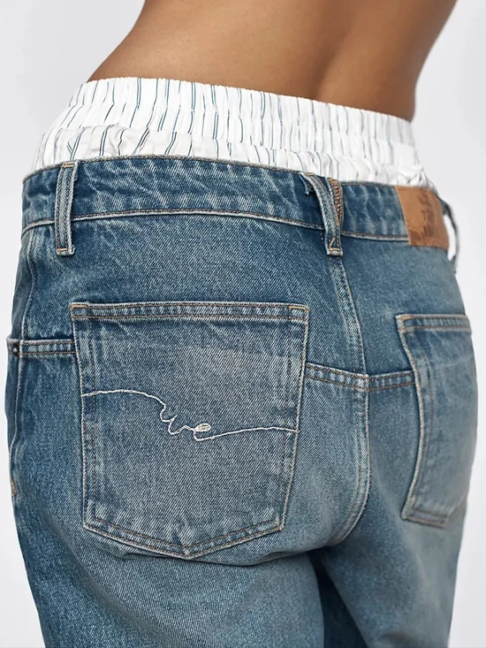 Free People | WE THE FREE Deep Trance Cropped Boyfriend - Picture 2 of 14